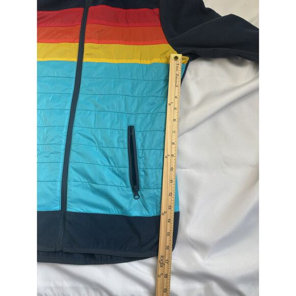 YO Colorado Retro Rainbow Stripe Hooded Jacket WM | Fleece Lined Softshell | NWT - Picture 10 of 11